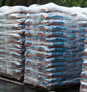 pallet of mulch